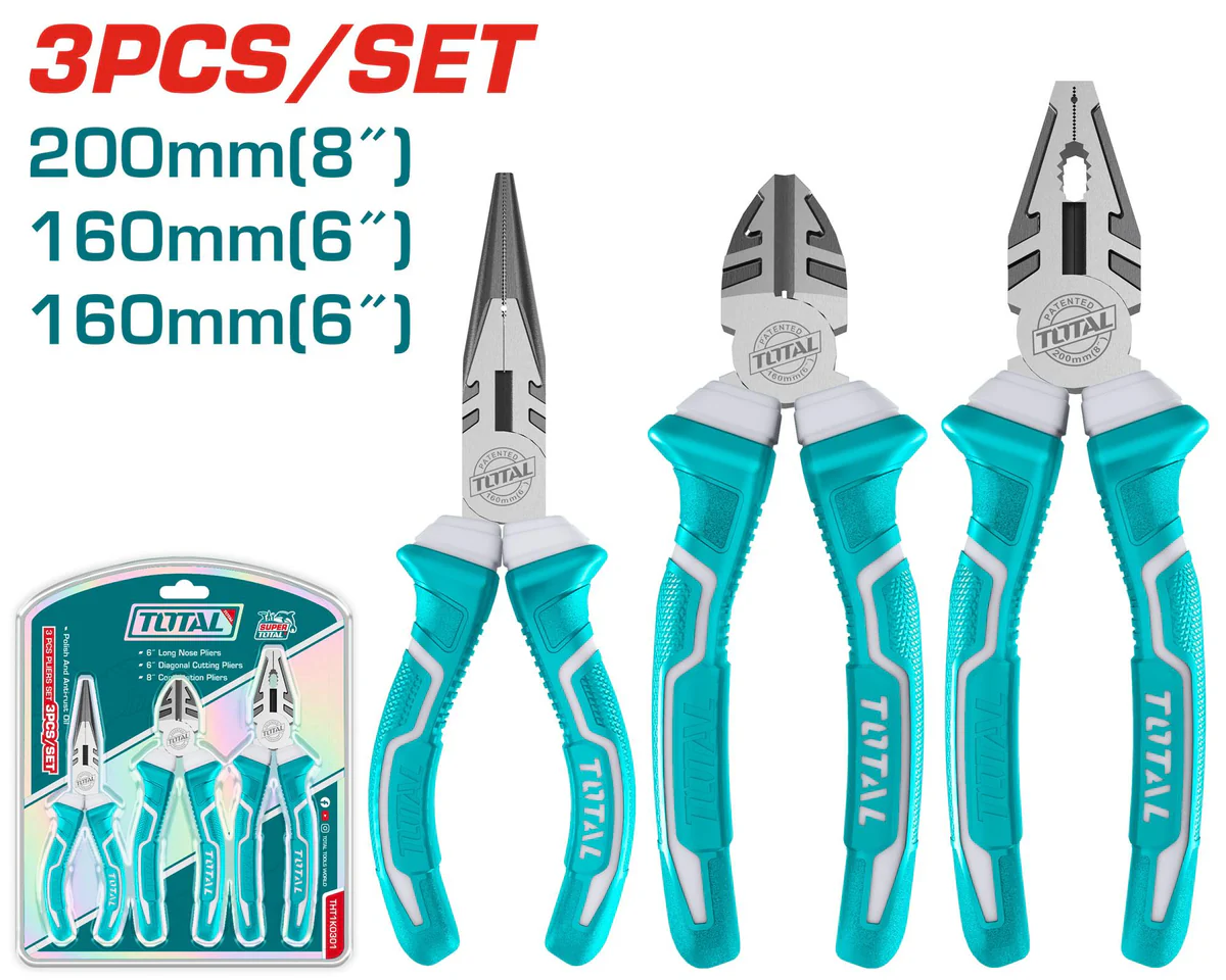 pic 18 Total 3Pcs Pliers Set - Image 1
