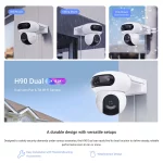 EZVIZ H90 4MP + 4MP  Dual-Lens Pan & Tilt Wi-Fi Camera - Image 5