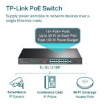 TP-Link 16-Port 10/100 Mbps + 2-Port Gigabit Rackmount Switch with 16-Port PoE+ - Image 4