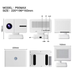 P50 MAX 800ANSI Auto Focus 4K WIFI 6 Android Gaming Projector - Image 2